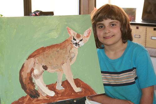 Finished Fennec Fox Painting
