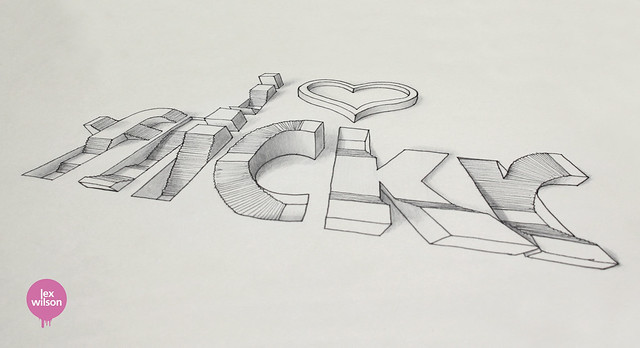 Moleskine illustration #25: Sycophancy. (typography)