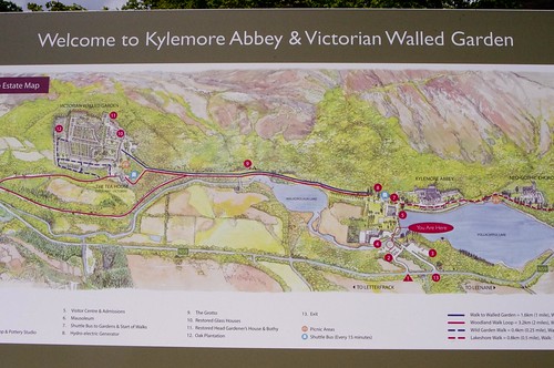 Map of the grounds & gardens of Kylemore Abbey