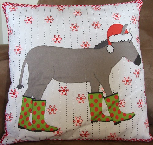 A fun Christmas cushion by monkeysinmypocket