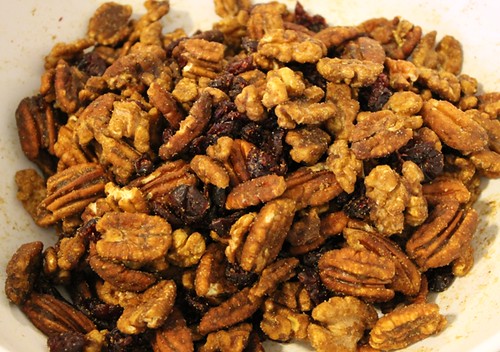 Spiced nuts and cranberries