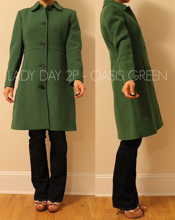 J Crew LADY DAY OASIS GREEN 2P