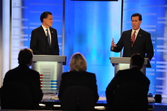 Mitt Romney and Rick Santorum
