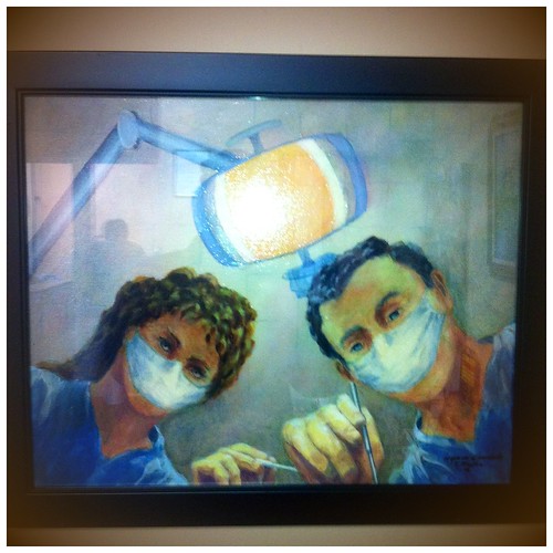 creative painting of dentists at work