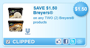 On Any Two (2) Breyers Products Coupon