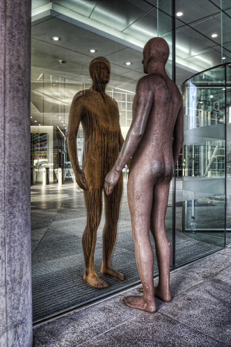 Refelction by Anthony Gormley, 350 Euston Road, London by Iain McLauchlan