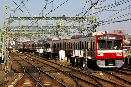 Keikyu 1500 series in Kawasaki station, Kawasaki, Kanagawa, Japan /Dec 31,2011