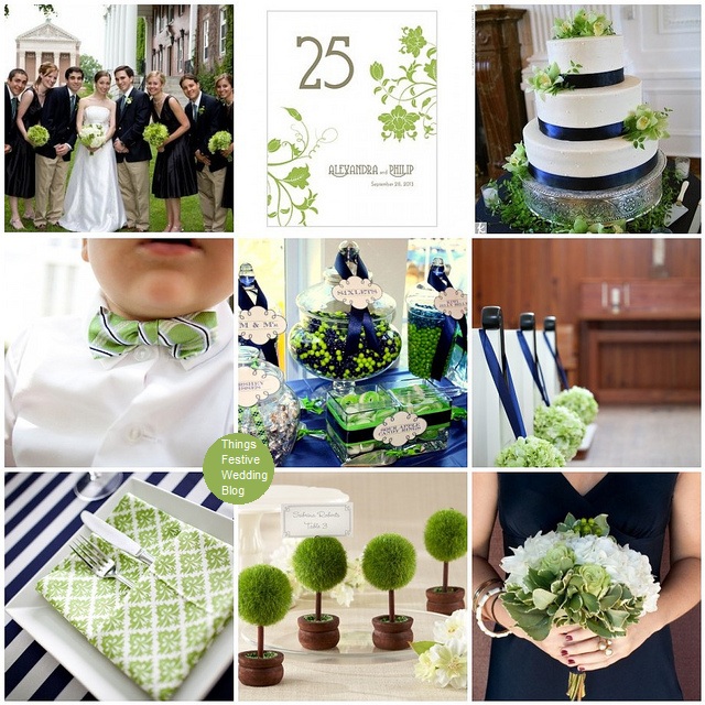 navy and green wedding theme Image credits resources Table number 