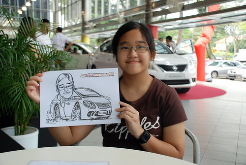 Caricature live sketching for Tan Chong Nissan Almera Soft Launch - Day 1 - 25