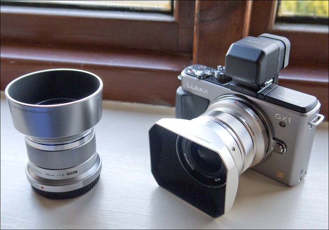 Panasonic GX1 Olympus 12mm f/2 45mm f/1.8 lenses