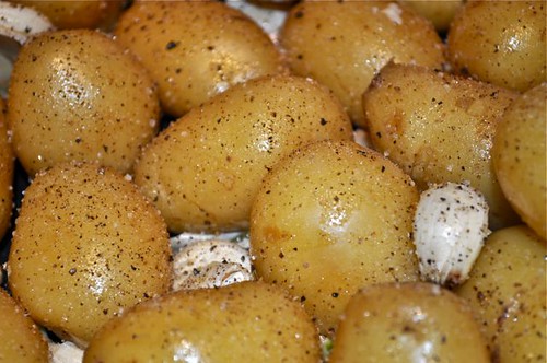 potatoes roasted in garlic, butter & olive oil 14
