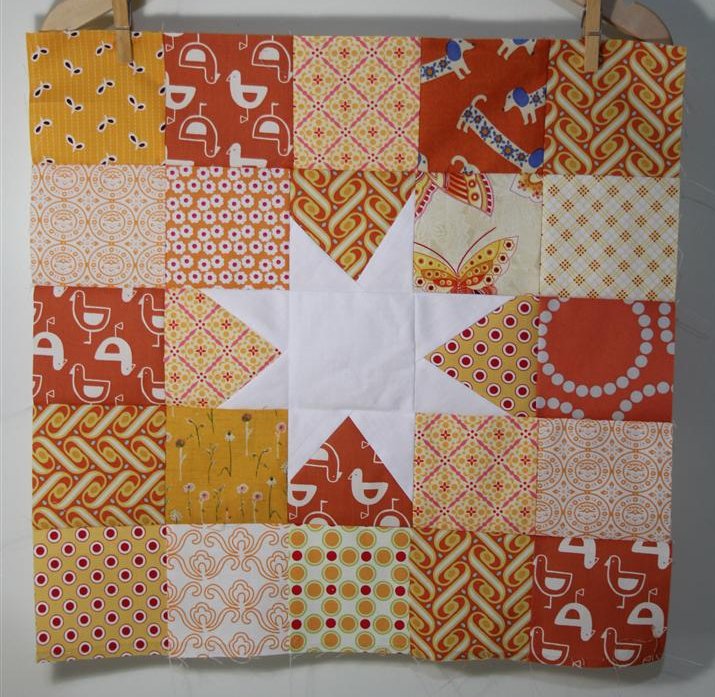Sample block for the Sew & Bee-Happy quilt