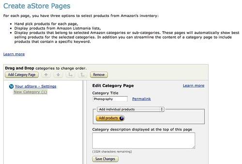 Amazon.com Associates Central - aStore: Category Pages
