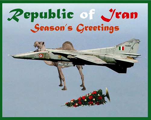 IRAN AIRFORCE XMAS CARD by Colonel Flick