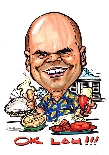 Caricature for Wartsila - durian & chili crab