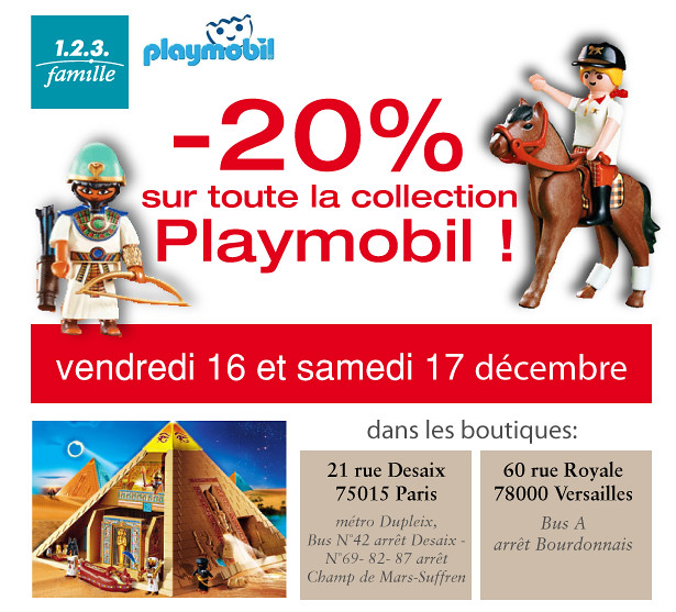 Bénéficiez de - 20 % sur la collection
Playmobil dans les boutiques 1.2.3. Famille