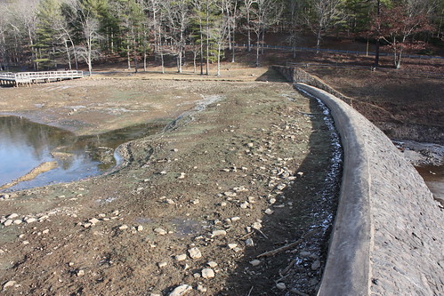 Douthat State Park's lowered lake on Jan. 5, 2012 til March 1, 2012