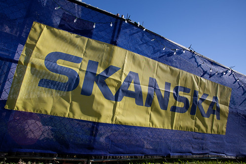 Skanska Construction Sign