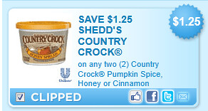 Country Crock Pumpkin Spice, Honey Or Cinnamon Spreads Coupon