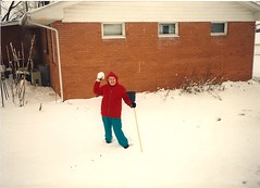 Mamaw in the snow