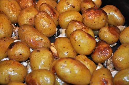 potatoes roasted in garlic, butter & olive oil 15