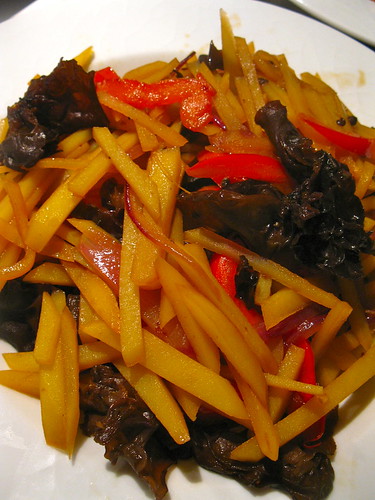 Singlish Swenglish Spicy and Sour Stir Fry Potatoes and Black Fungus