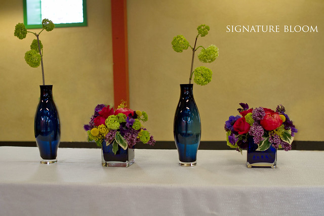 San Jose Bridal Florist Blue Centerpieces Ideas