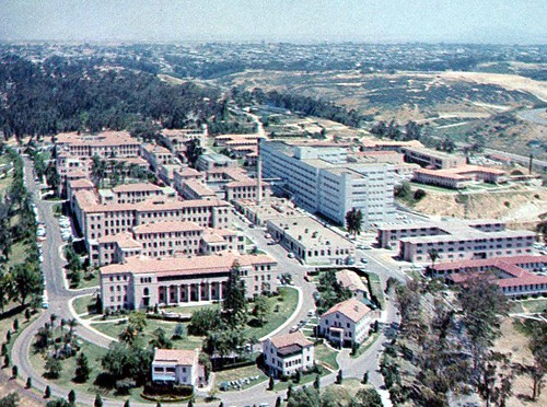 OLD NAVAL HOSPITAL (BALBOA) AERIEL SHOT FROM 1950S, SAN DIEGO, NOT MY PHOTO by roberthuffstutter