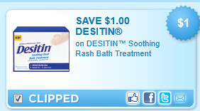 Desitin Soothing Rash Bath Treatment Coupon