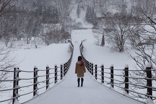 [LAST FRAGMENTS OF WINTER] A girl alone on a bridge