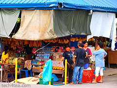 Stores at Pekan Nabalu. Olympus PEN E-P3 with Pop Art effect.