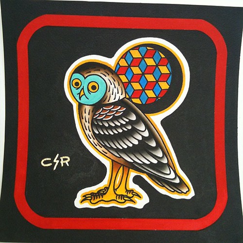owl painting 10x10