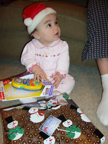 Opening Up a Present from Grandma 4