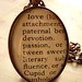 LOVE Dictionary Glass Dome Pendant