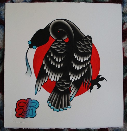 eagle/snake painting
