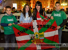 Manifestación por la oficialidad de la selección de Euskal Herria