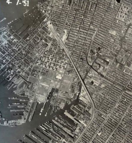Aerial view of neighborhood 1951