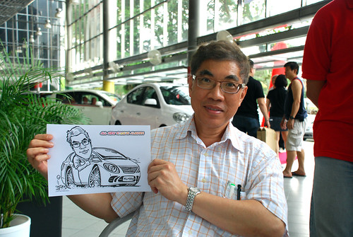 Caricature live sketching for Tan Chong Nissan Almera Soft Launch - Day 1 - 8