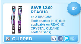 Reach Toothbrushes Coupon