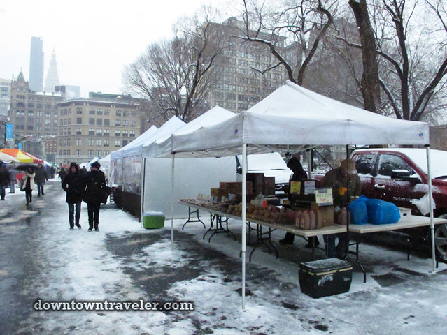NYC Snowstorm January 2012 Union Square Greenmarket 5