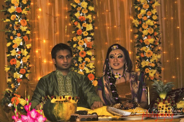 The turmeric ceremonies or gaye holud Bengali gaee 