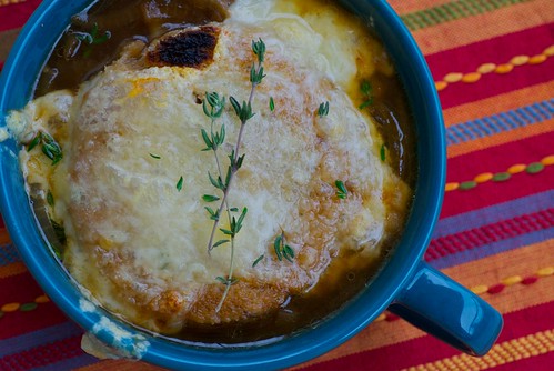brandied French onion and fennel soup