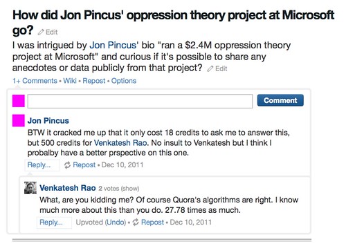 How did Jon Pincus' oppression theory project at Microsoft go?
