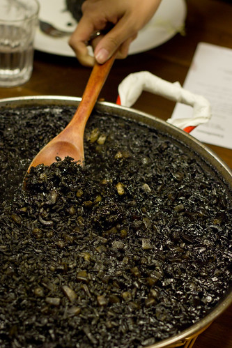 black ink seafood rice paella