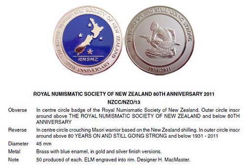 New Zealand Challenge Coins sample page