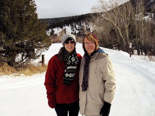 Me and my Mom - Hiking in Rocky Mountain National Park, Colorado - February 2011