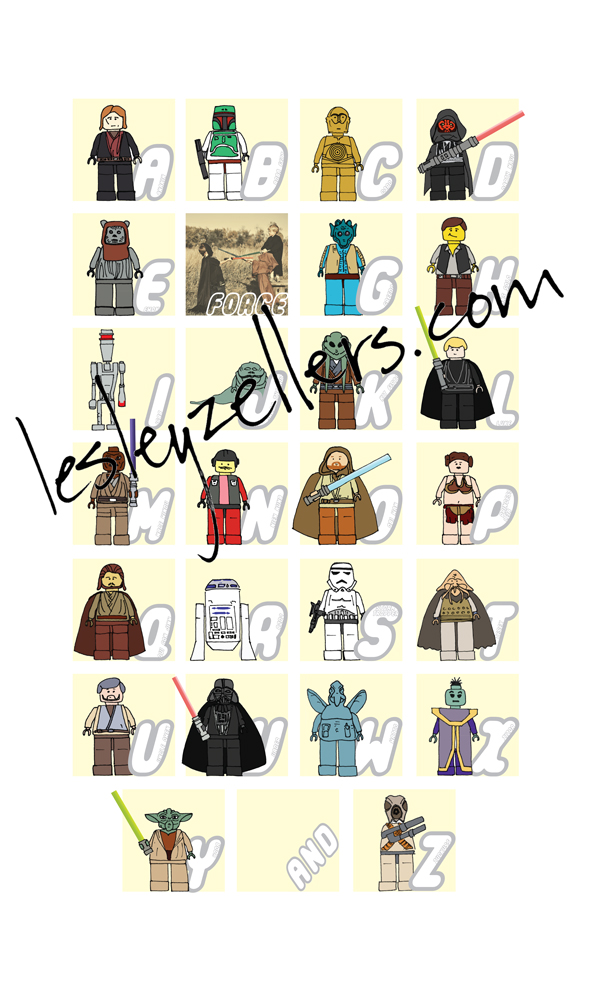 Lego Star Wars Alphabet Poster