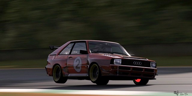 1983 Audi Sport Quattro Got the two wheels up and brakes are heating up