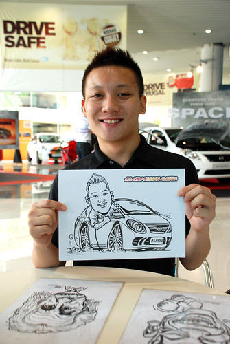 Caricature live sketching for Tan Chong Nissan Motor Almera Soft Launch - Day 3 - 1
