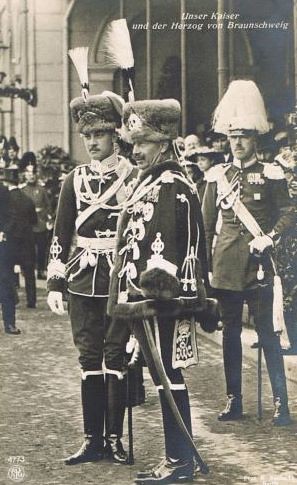 The German Emperor Wilhelm II. and his son in law Ernst August of Hanover